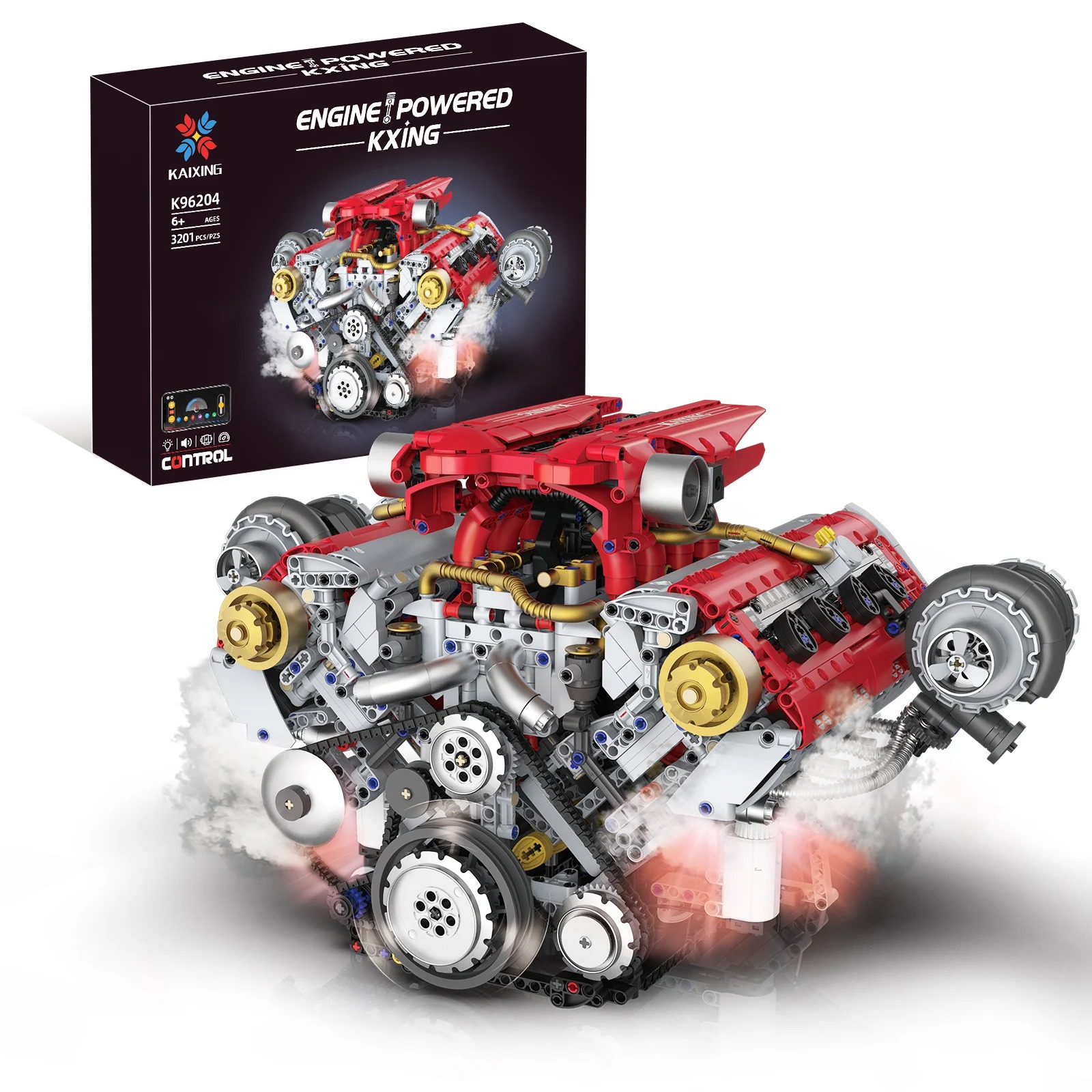 Model Kit V8 - K96204 3168 pçs simulação v8 modelo