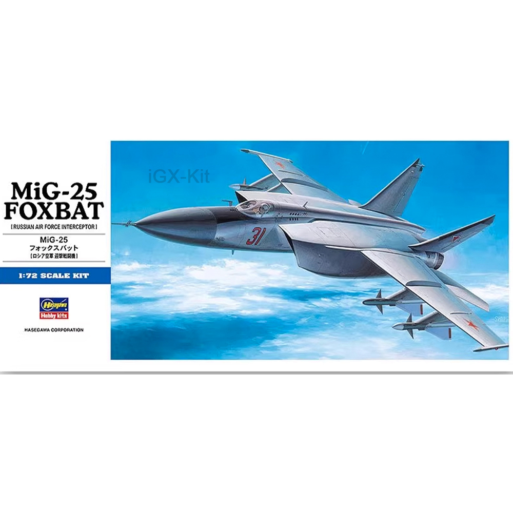 Model Kit Centaur - Hasegawa 00434 Escala 1/72 Soviético MiG-25