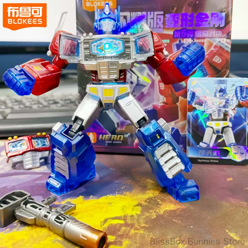 Model Kit Optimus - Blokees Transformers Versão Brilhante 5, Blocos