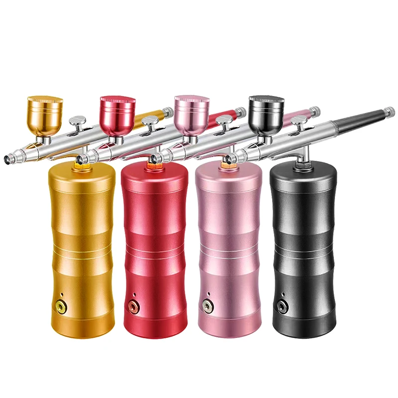 Airbrush Compressor Kit - Aerógrafo portátil para unhas, compressor, aerógrafo