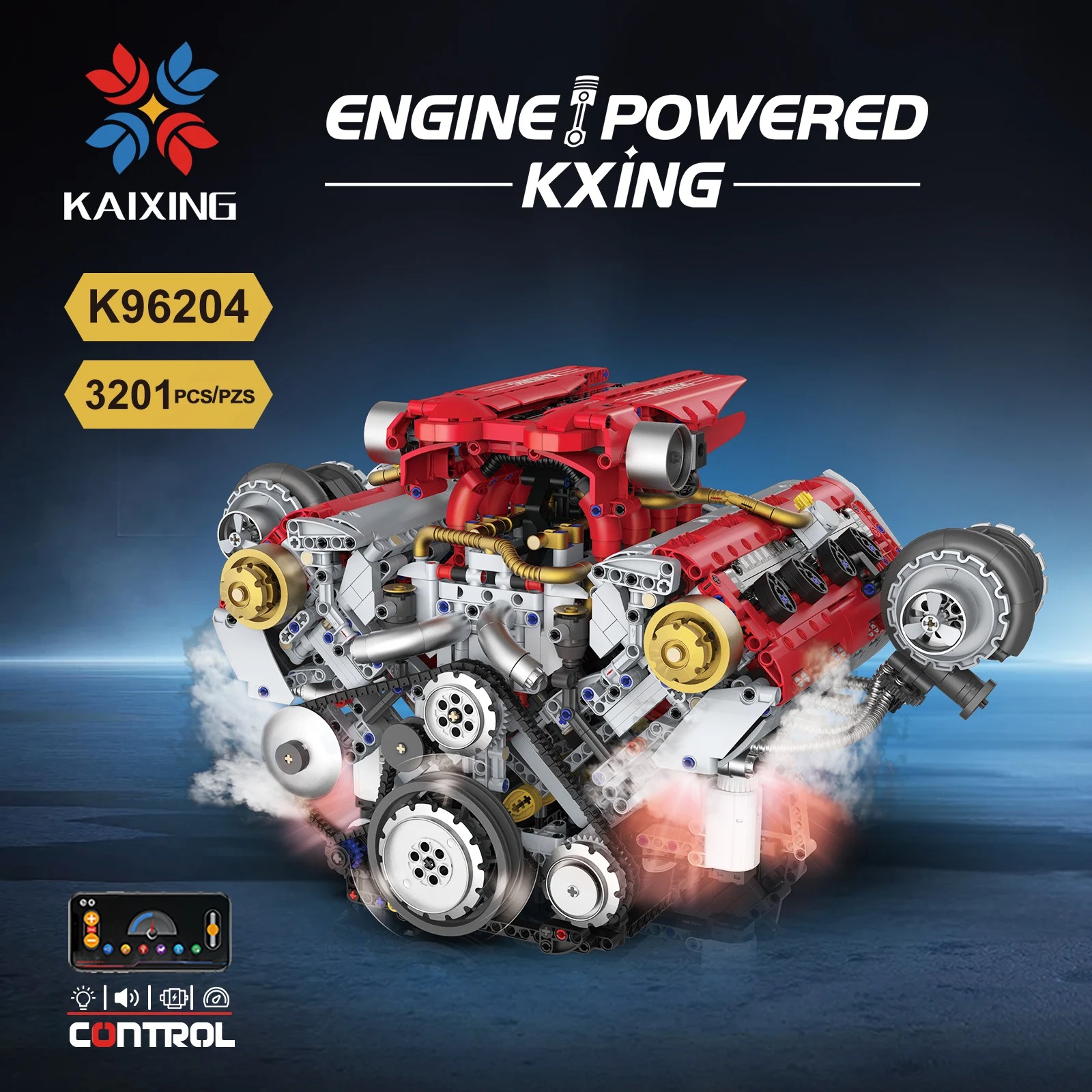 K96204 3168 pçs simulação v8 m - Model Kit V8 avaliação e preço