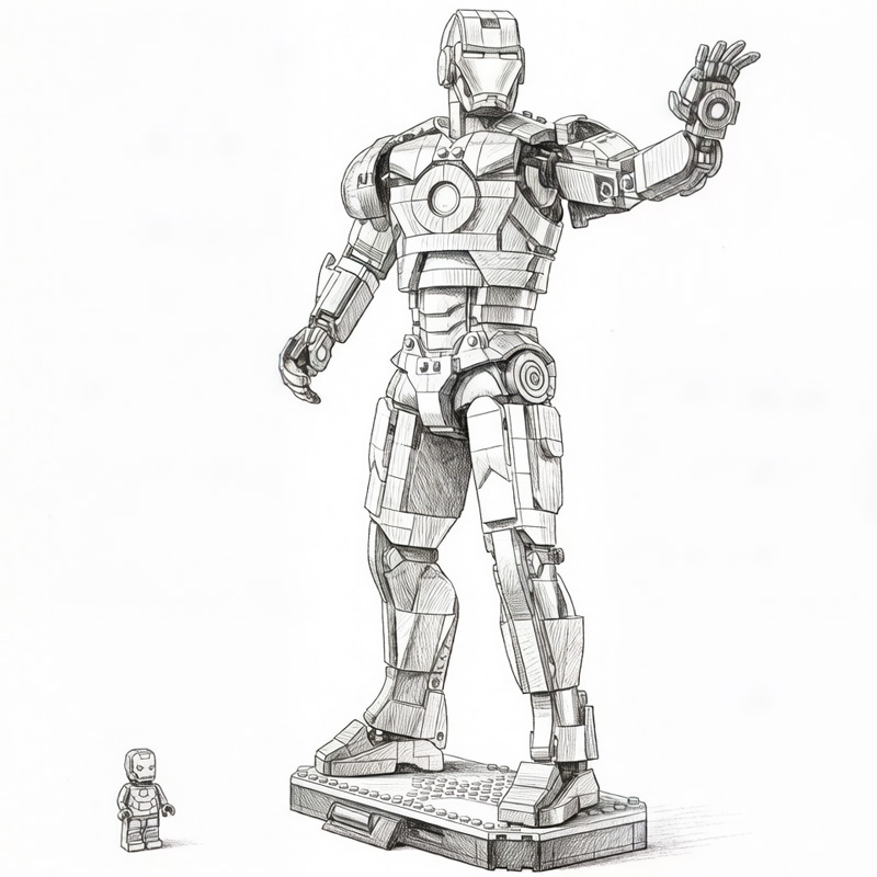 1297PCS Blocos de Montar Man M - Model Kit Armored Core avaliação e preço