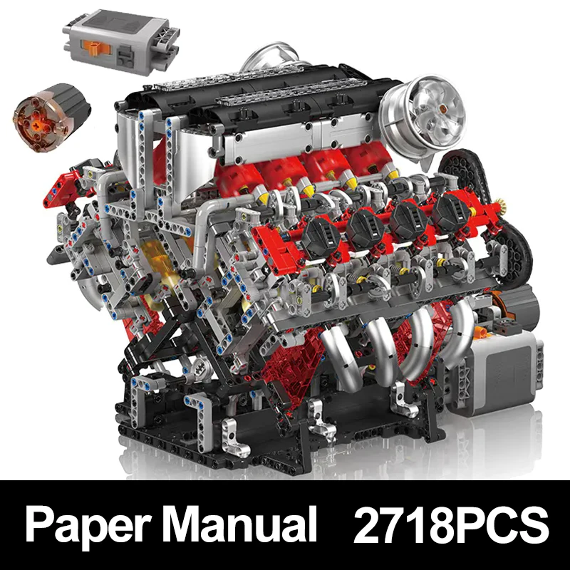 2718 pçs peça de carro técnico - Model Kit V8 avaliação e preço