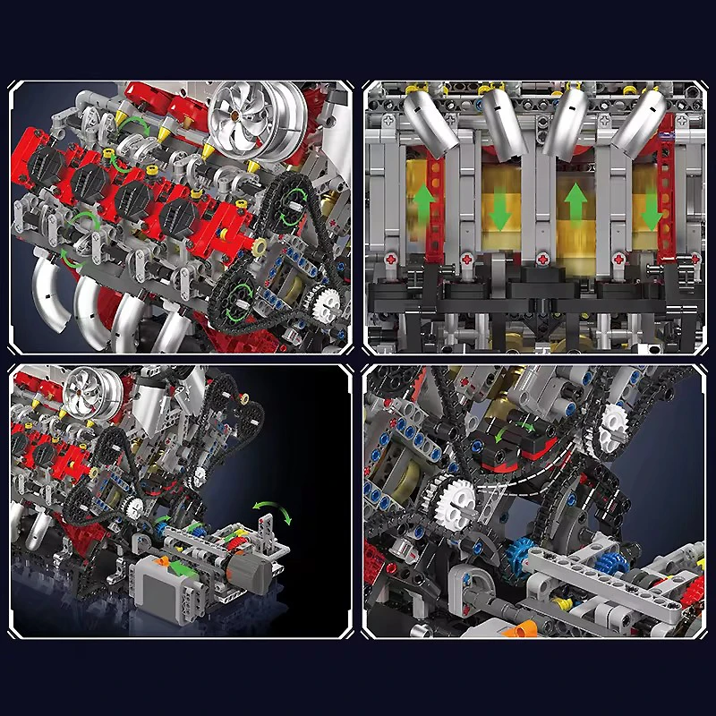 2718 pçs peça de carro técnico - Model Kit V8 avaliação e preço