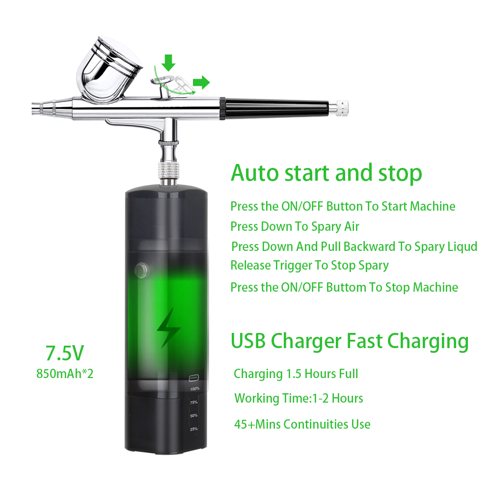 Recarregável sem fio decoração - Airbrush Compressor Kit avaliação e preço