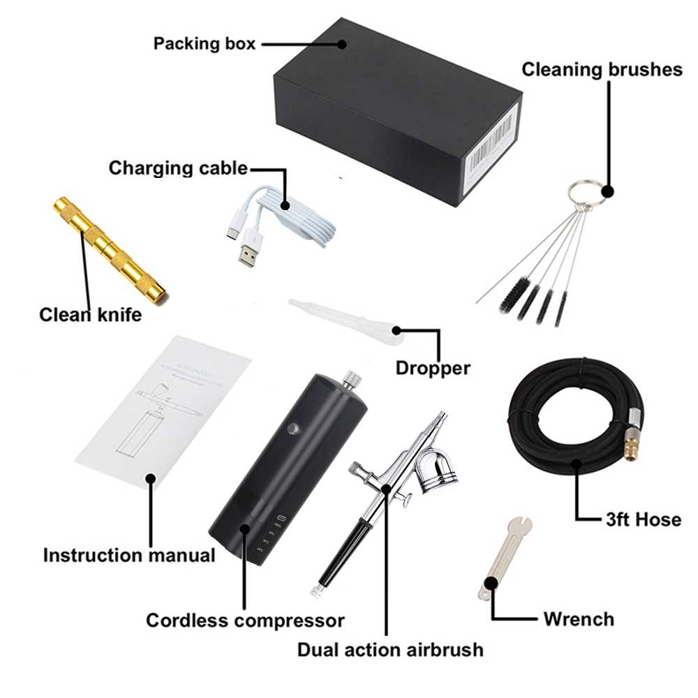 Recarregável sem fio decoração - Airbrush Compressor Kit avaliação e preço