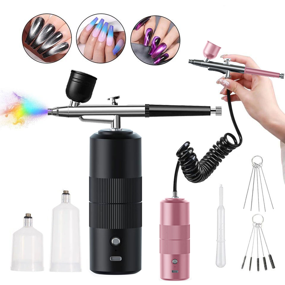 Aerógrafo para unhas com compr - Airbrush Compressor Kit avaliação e preço