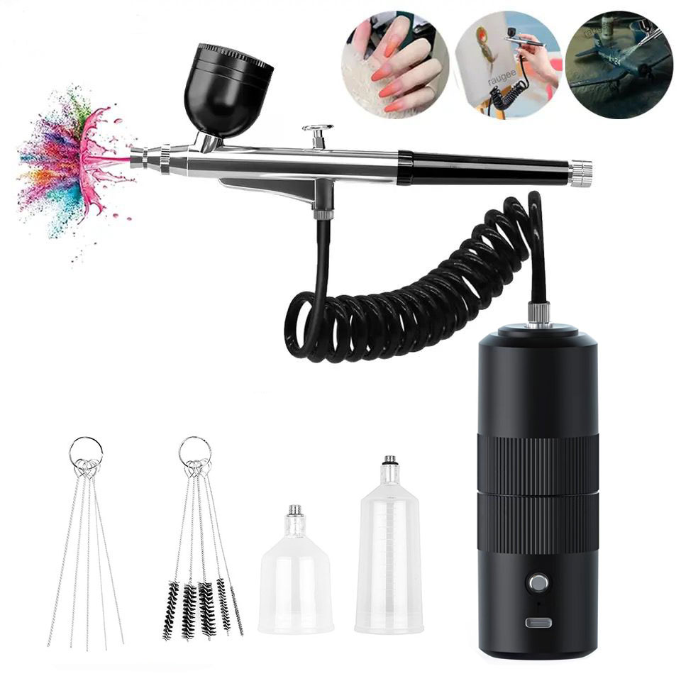 Aerógrafo para unhas com compr - Airbrush Compressor Kit avaliação e preço