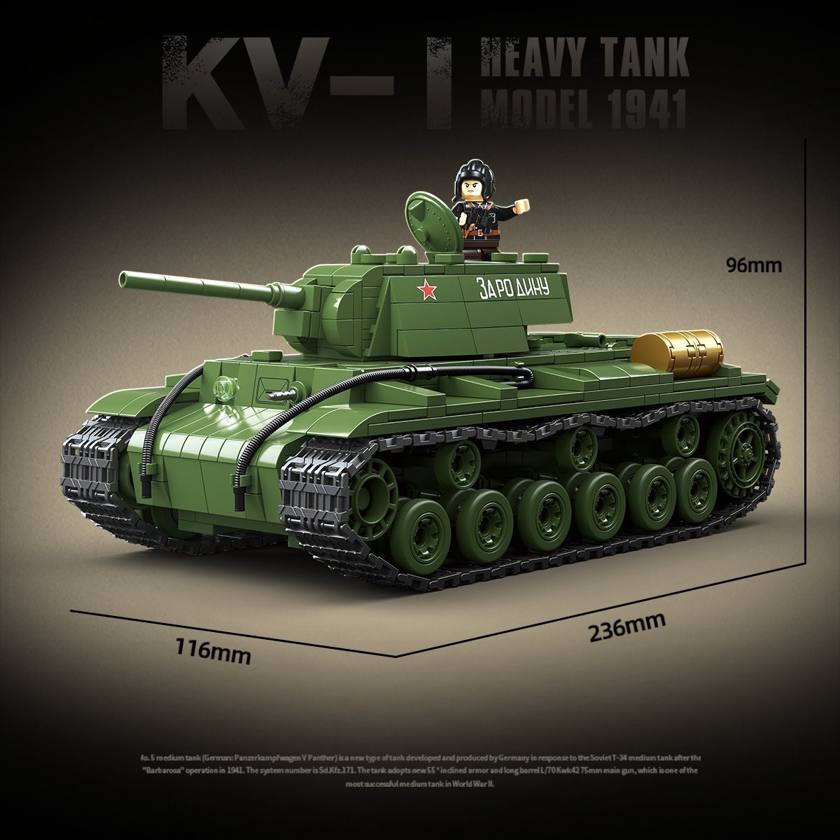 Tanque pesado soviético KV-1 m - Model Kit Armored Core avaliação e preço