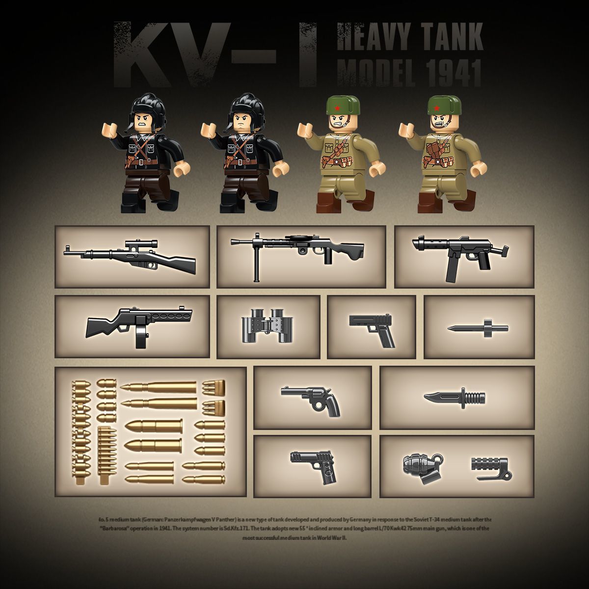 Tanque pesado soviético KV-1 m - Model Kit Armored Core avaliação e preço